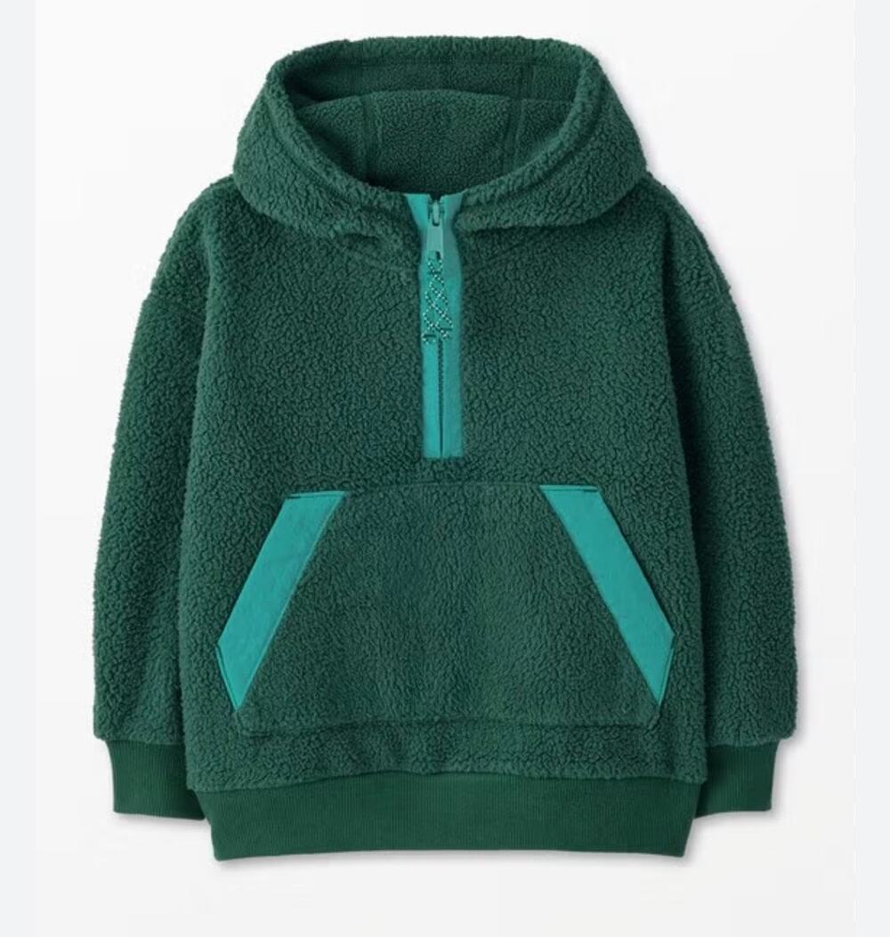 Hanna Andersson Macro fleece quarter zip size 6-7
